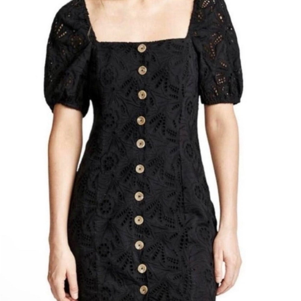 Free People “Daniella” Eyelet Mini Dress